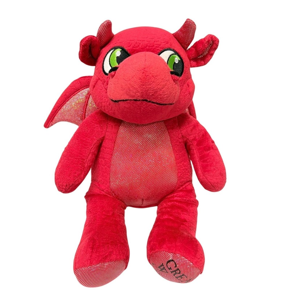 Build-A-Bear MagiQuest Charlock Red Dragon Great Wolf Lodge Glow Eyes Retired